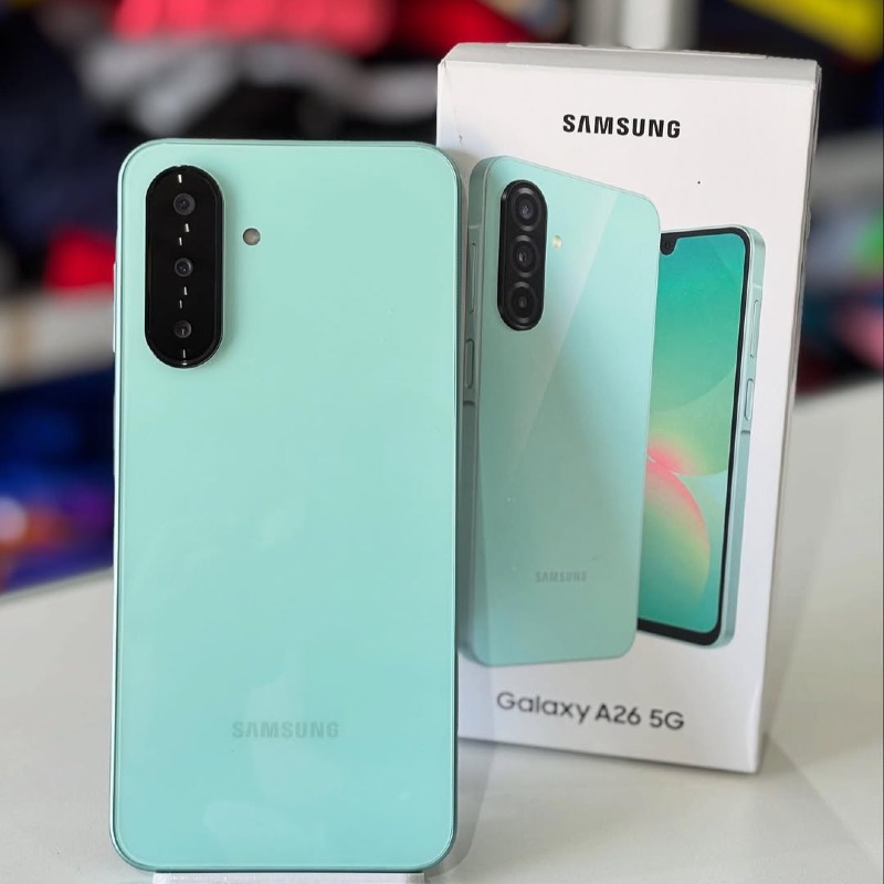 Galaxy A26 5G – 5000mAh – 128GB ROM – 6GB RAM – Android 15 – 50MP + 8MP + 2MP Rear Cameras – 13MP Front Camera – USB-C – 5G – Side Fingerprint