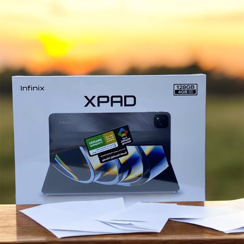 Infinix XPad – 7000mAh – 256GB/ 8+4GB – Android 14 (XOS 14) – 11" FHD+ IPS LCD 90Hz – MediaTek Helio G99 – 8MP Rear + 8MP Front – 18W Charge – USB-C – Dual SIM – 4G – IP54 – Stereo Speakers