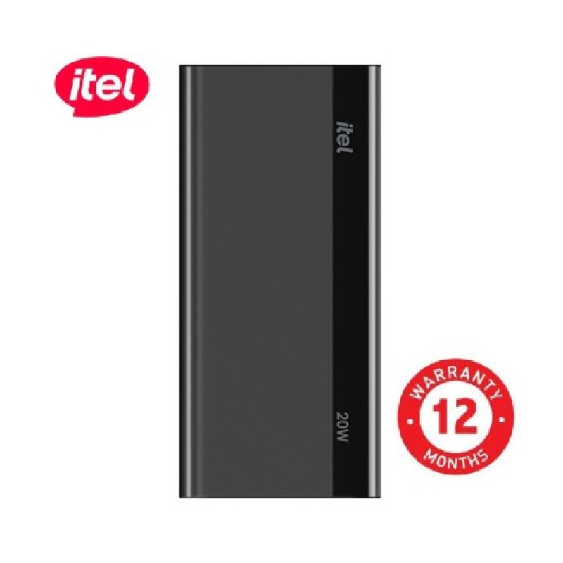itel 20000mAh 20W Type-C Output Fast Charging Power Bank