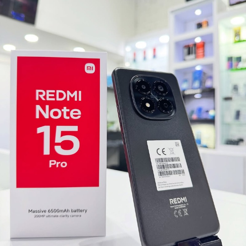 Xiaomi Redmi Note 15 Pro (8GB + 256GB) – 5520mAh – Snapdragon 7 Series – Android 15 (HyperOS) – 6.77" AMOLED 120Hz – 200MP + 8MP + (additional sensor) Rear – 20MP Front – 67W Fast Charge – In-Display Fingerprint – Dual SIM – IP65/66 – NFC