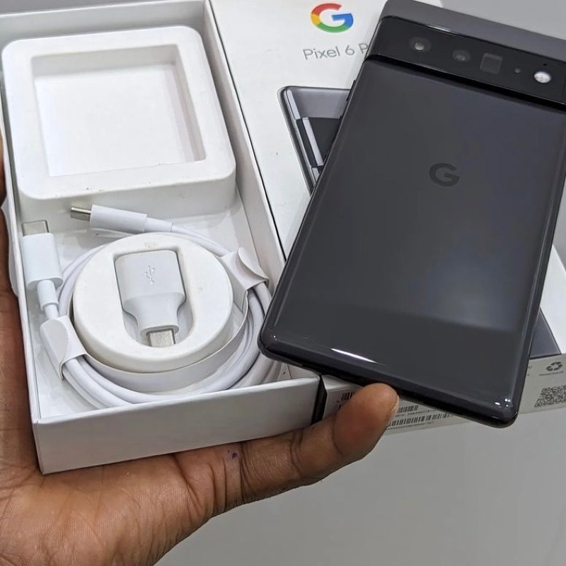 Google Pixel 6 Pro – 5003mAh – 256GB – 12GB – Android 12 (Upgradable) – 6.7" LTPO AMOLED 120Hz Display – 50MP + 12MP + 48MP Rear Camera – 11.5MP Front Camera – USB-C – Fast Charging – Wireless Charging – In-Display Fingerprint – Dual SIM (Nano + eSIM)